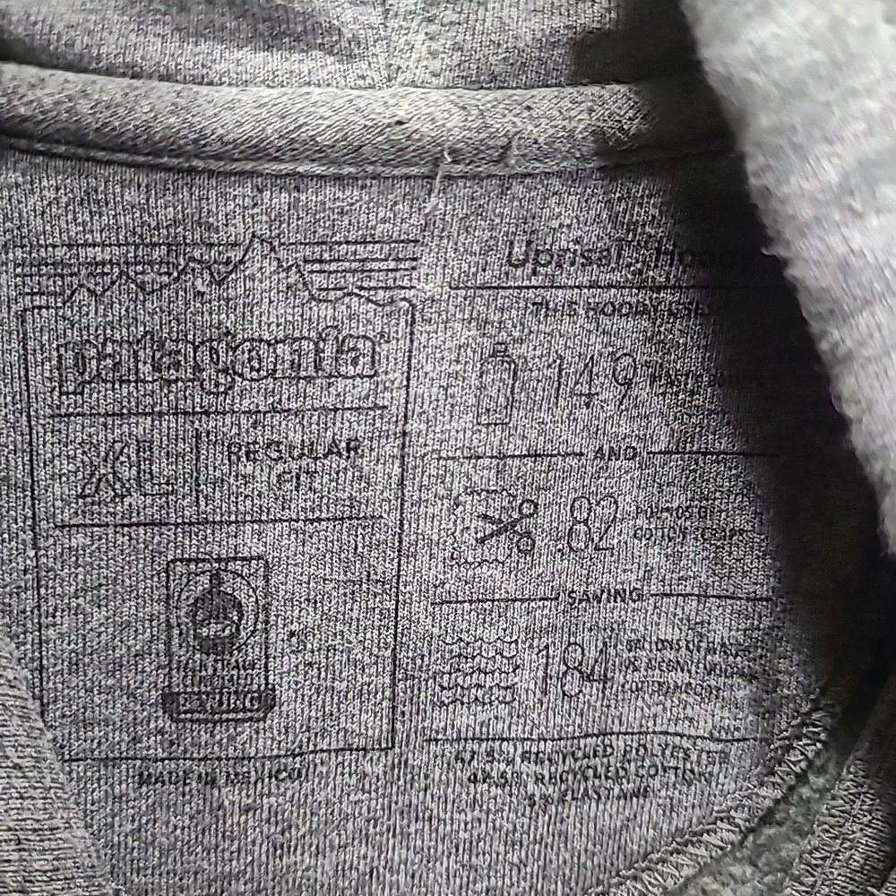 Patagonia Fitz Roy Horizon Uprisal Hoody Mens Grey Hoodie Pullover XL Outdoor - Picture 5 of 9